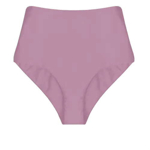 A flat lay image of our high waisted swim bottom Ellin in the colour Blush
