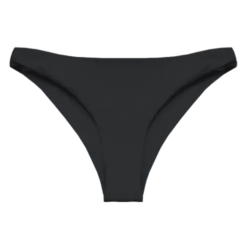 A flat lay image of our classic swim bottom Kaiya in the colour Black