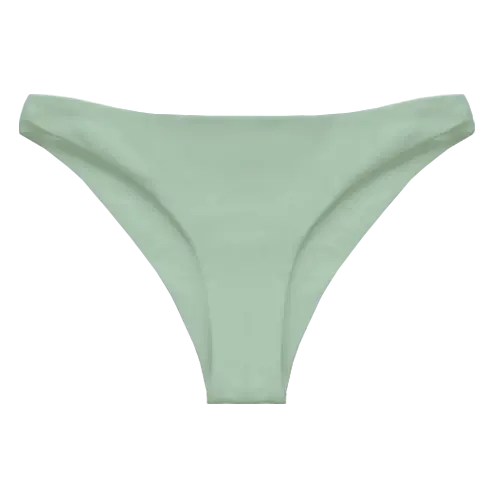A flat lay image of our classic swim bottom Kaiya in the colour Moss