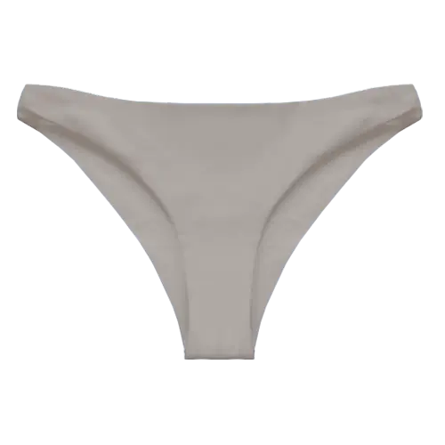 A flat lay image of our classic swim bottom Kaiya in the colour Taupe