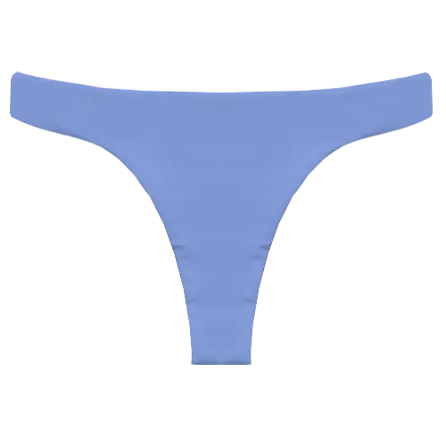 A flat lay image of our cheekiest swim bottom Tau in the colour Cornflower