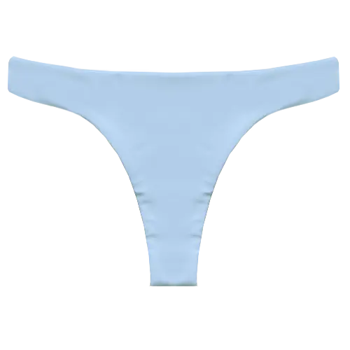 A flat lay image of our cheekiest swim bottom Tau in the colour Crystal