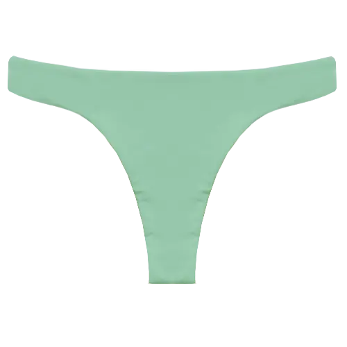 A flat lay image of our cheekiest swim bottom Tau in the colour Pistachio