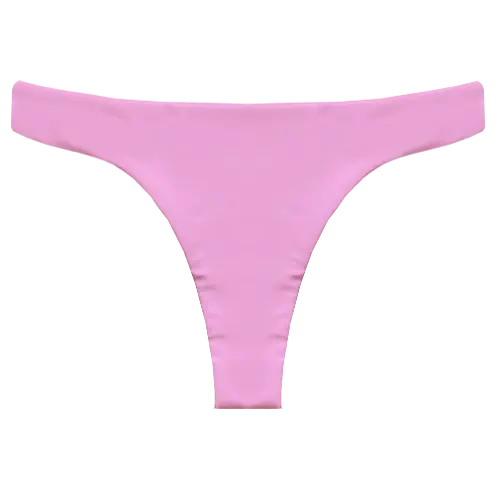 A flat lay image of our cheekiest swim bottom Tau in the colour Sugar Pink